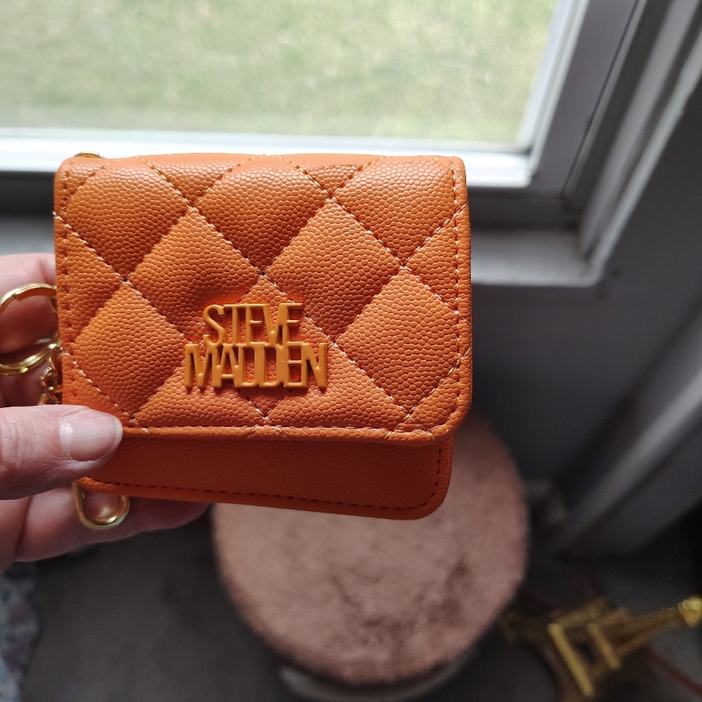 Steve Madden Orange Quilted Women's Small Wallet